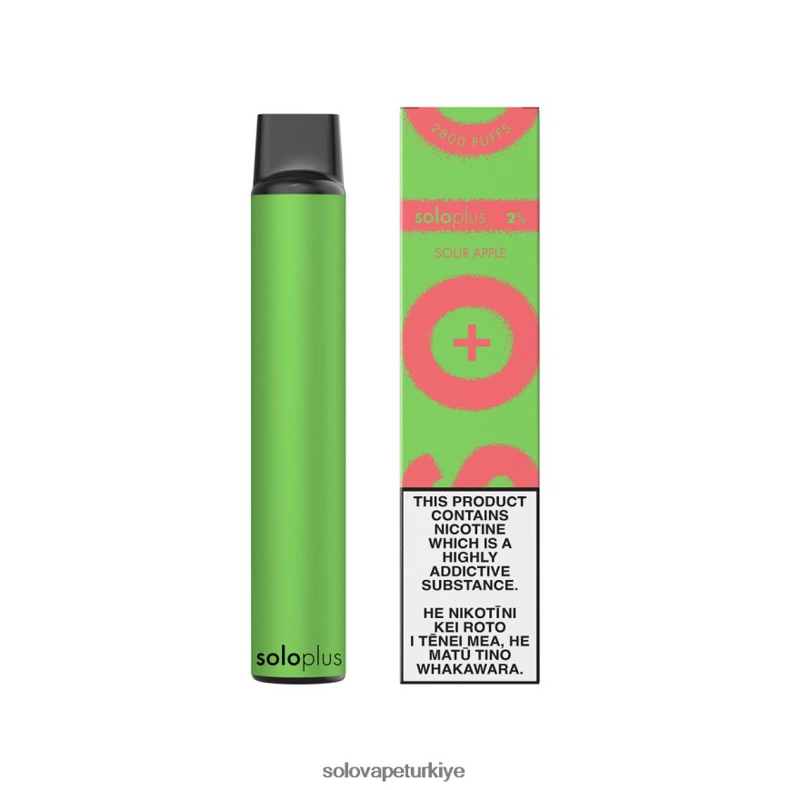 Solo Plus tek kullanımlık elektronik sigara ekşi elma | Solo Vape Review F0VDN030